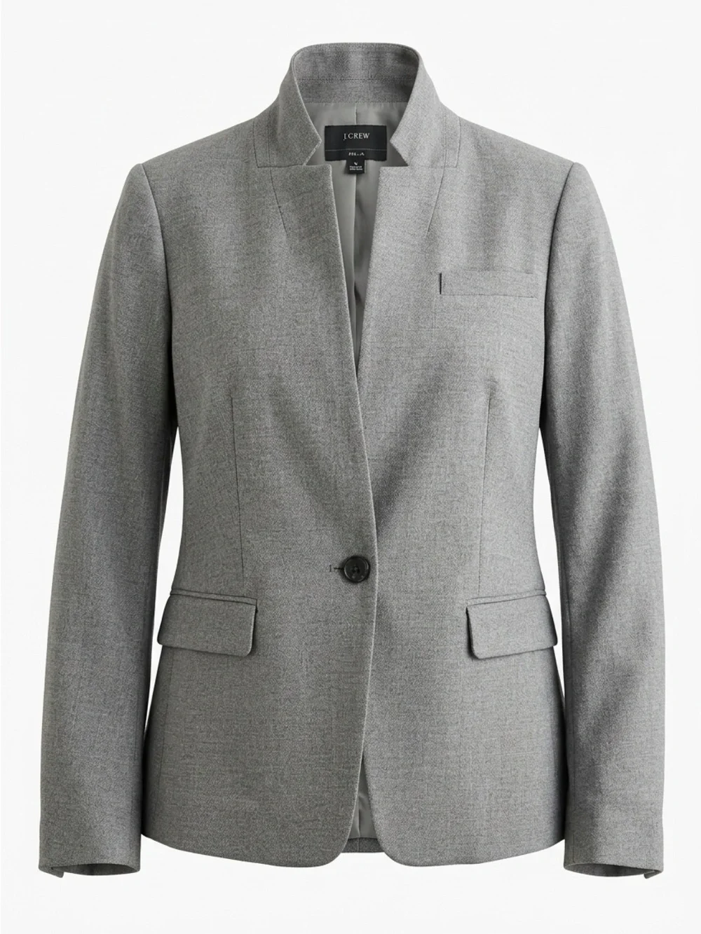 J. Crew Regent 2 Piece Suit Size 14 Gray Tailored Blazer And Straight Leg Pants